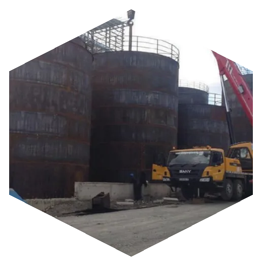 Oil storage tanks